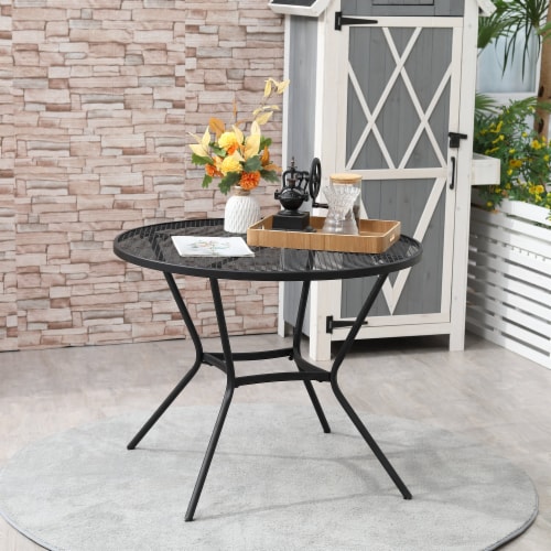 Round mesh garden table cheap