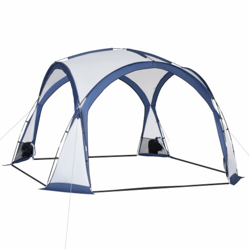 Large Screen Tent or Camping Canopy, Breathable Tent, 6-8 Person White Perspective: bottom