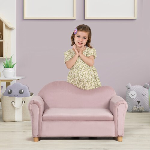 Foam And Velvet Kids Sofa With Inner