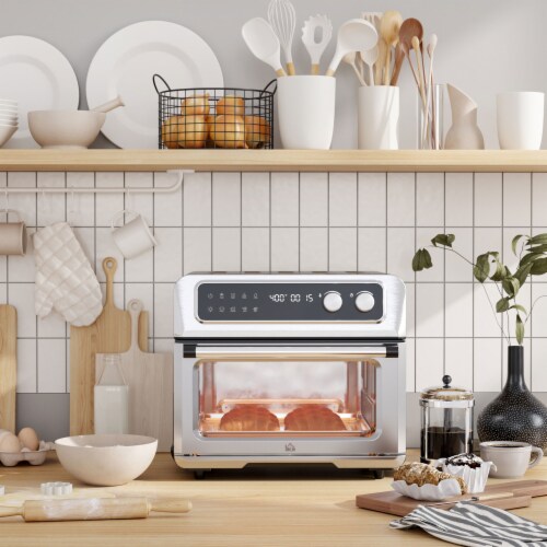 21 QT Air Fryer Toaster Convection Oven w/ Broil, Toast, Thaw & Dehydrator Perspective: bottom