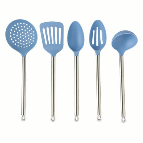 Core Home 5 Piece Classic Utensil Set  -  Blue Perspective: bottom