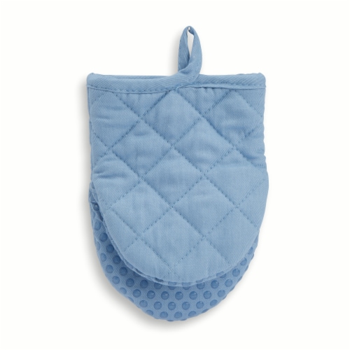 Core Home™ Mini Mitt with Silicone Print - Blue Perspective: bottom