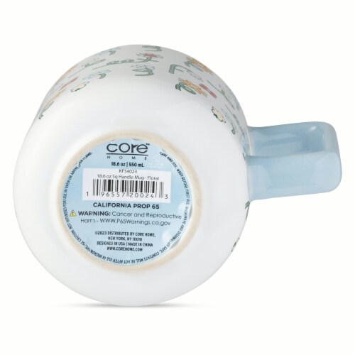 Core Home™ Square Handle Mug - Floral Perspective: bottom