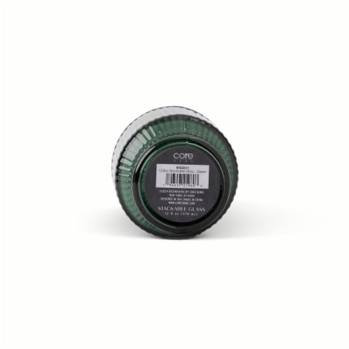 Core Home Ribbed Cooler Glass - Green Perspective: bottom