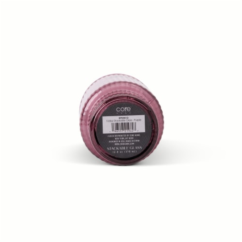 Core Home Ribbed Cooler Glass - Purple Perspective: bottom