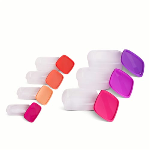 Core Plastic Food Storage Rectangle Bowl Set 14 Piece Perspective: bottom