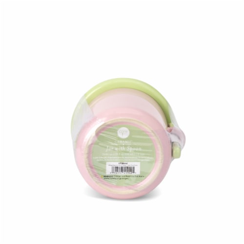 Core Ceramic Jar with Spoon - Pink Perspective: bottom