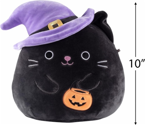 Squishmallows 10 Black Cat w Witch Hat Halloween Plush Toy Soft Stuffed Animal 1 unit Foods Co