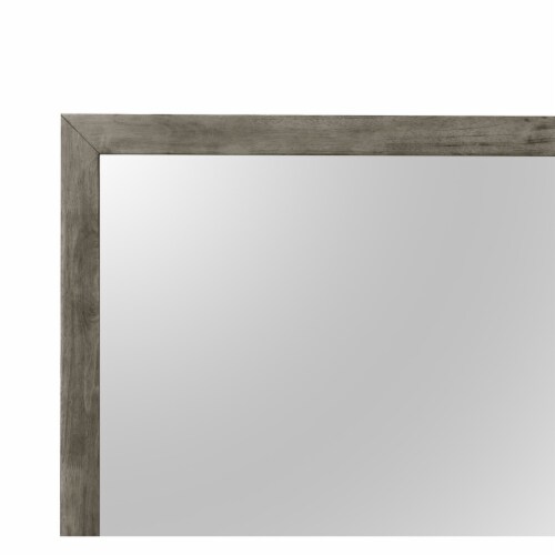 41 In. X 41 In. Classic Square Wood Framed Dresser Mirror Perspective: bottom