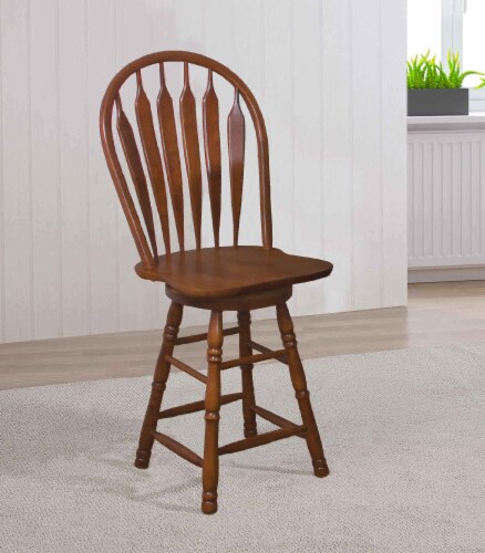 Oak Echo 50in. Nutmeg Brown High Back Wood Frame 30 in. Seating