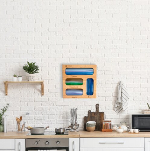 Ziplock Bag Organizer For Drawer - Plastic Bag Organizer-Storage Bag Organizer Kitchen Drawer Perspective: bottom