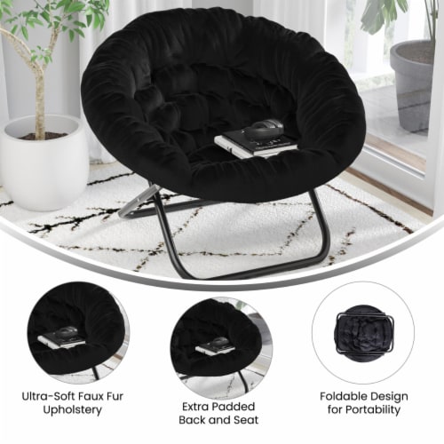 Black saucer chair cheap