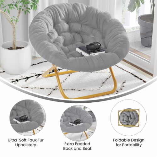 Faux fur on sale moon chair