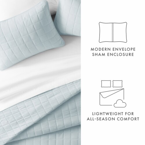 Linen Studio™ Classic Quilt Coverlet Soft Set in Square Stitching Perspective: bottom
