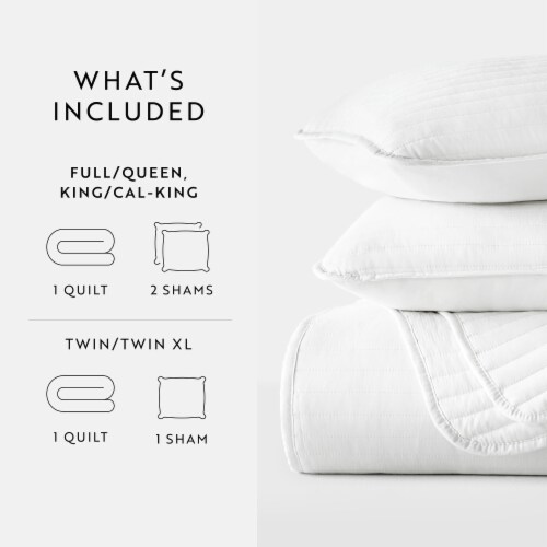Linen Studio™ Modern Quilt Coverlet Soft Set in Stripe Stitching Perspective: bottom