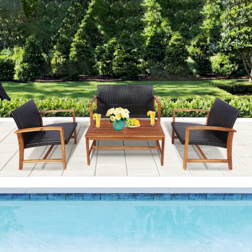 Costway 4 pcs outdoor patio clearance