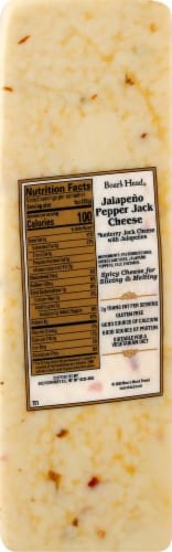 Boar's Head Jalapeno Pepper Jack Cheese Fresh Sliced Deli Cheese Perspective: bottom