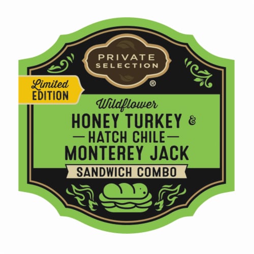 Private Selection™ Wildflower Honey Turkey & Hatch Chile Monterey Jack Cheese Fresh Sliced Deli Meat Perspective: bottom