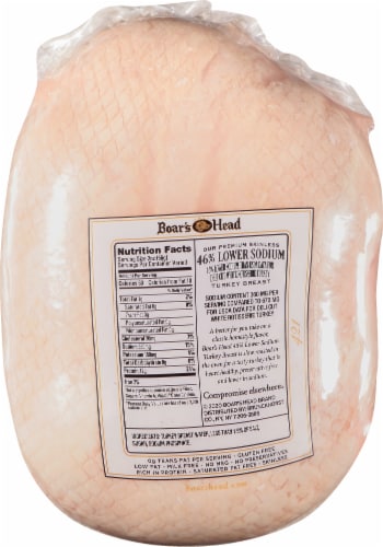 Boar’s Head 46% Lower Sodium Turkey Breast Perspective: bottom
