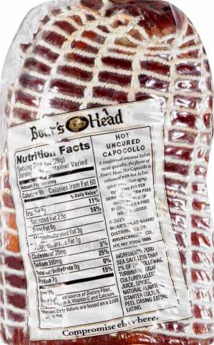Boar’s Head Hot Uncured Capocollo Perspective: bottom