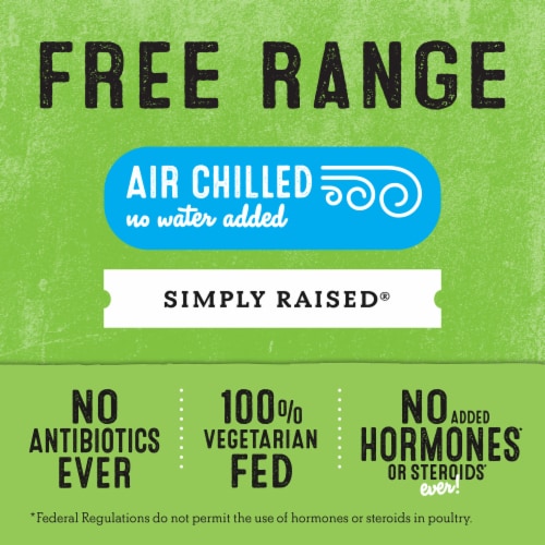 Foster Farms Free Range Simply Raised Chicken Thighs Perspective: bottom