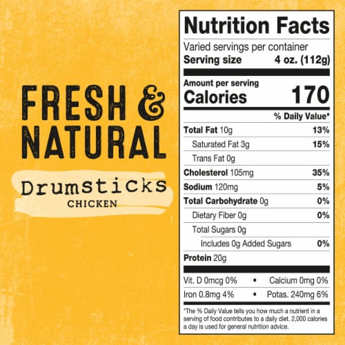 Foster Farms Fresh & Natural Cage Free Drumsticks Perspective: bottom