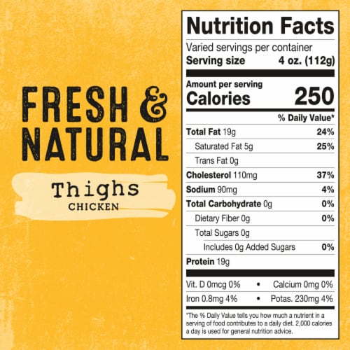 Foster Farms Fresh & Natural Chicken Thighs Perspective: bottom
