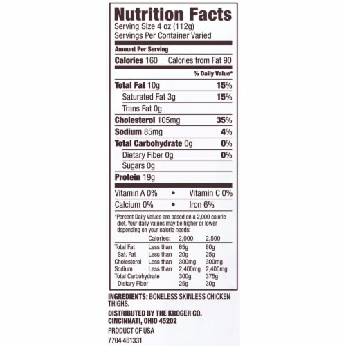 All Natural Boneless Skinless Fresh Chicken Thighs Perspective: bottom