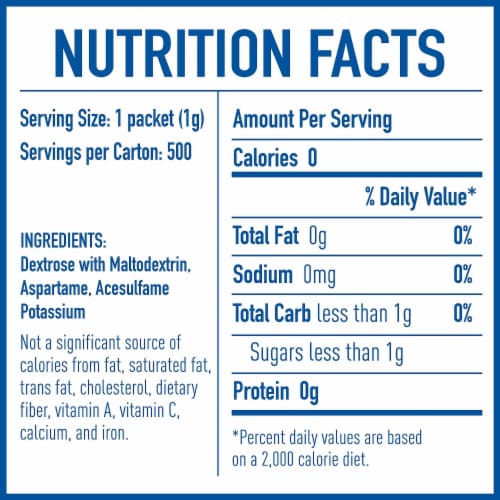 Equal® Zero Calorie Sweetener Perspective: bottom