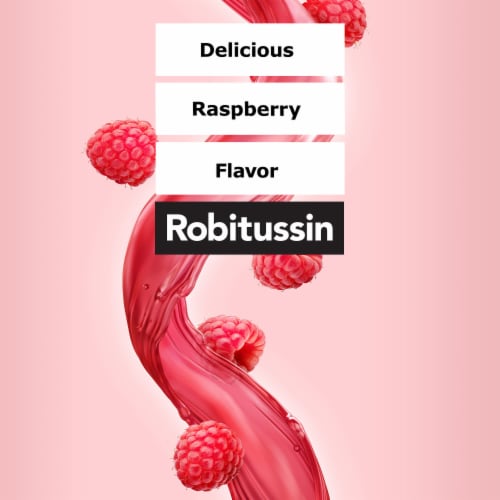 Robitussin CF Max, Severe Cough, Cold and Flu Relief, Dextromethorphan, Raspberry Mint Flavor Syrup Perspective: bottom