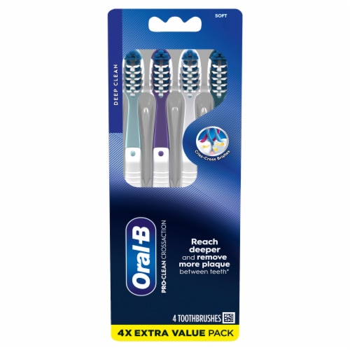 Oral B CrossAction All In One Toothbrushes, Removes Plaque, Soft Perspective: bottom