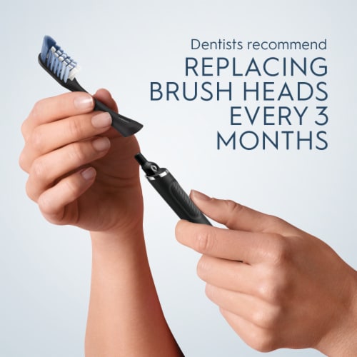 Oral-B Black Clic Toothbrush Ultimate Clean Replacement Brush Heads Perspective: bottom