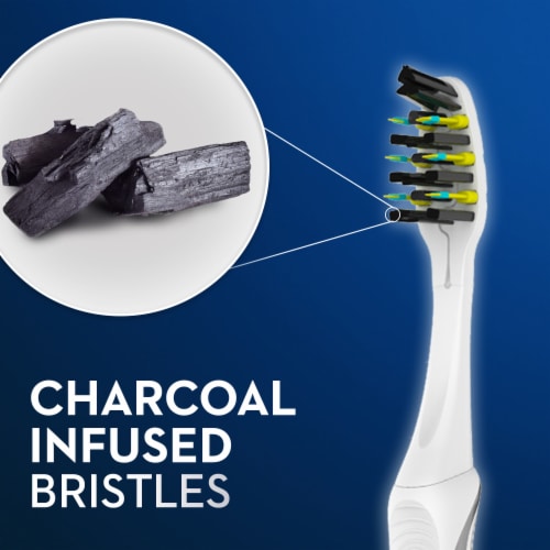 Oral-B Pulsar Battery Toothbrush with Charcoal Infused Bristles Perspective: bottom