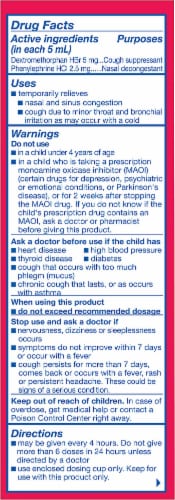 Triaminic Daytime Children's Cough Cold & Cough Relief Cherry Flavor Medicine Perspective: bottom