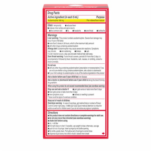 Infants' Tylenol Grape Flavor Oral Suspension Perspective: bottom