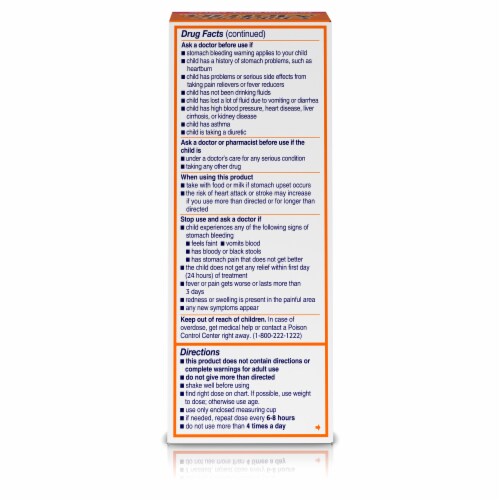 Children's Motrin IBuprofen Kids Medicine, Berry Flavored Perspective: bottom