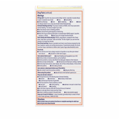 Infants' Motrin Liquid IBuprofen Medicine Drops Berry Perspective: bottom