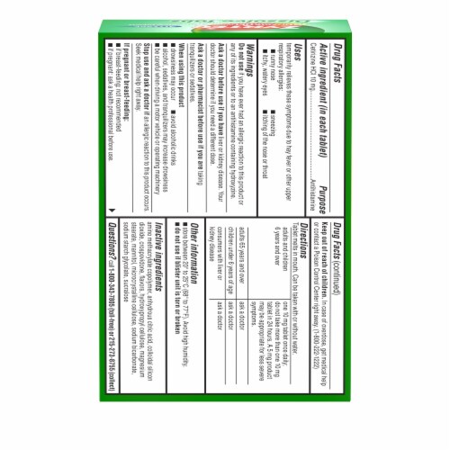 Zyrtec 24 Hour Allergy Relief Dissolve Tabs Cetirizine HCl Citrus Flavor Perspective: bottom