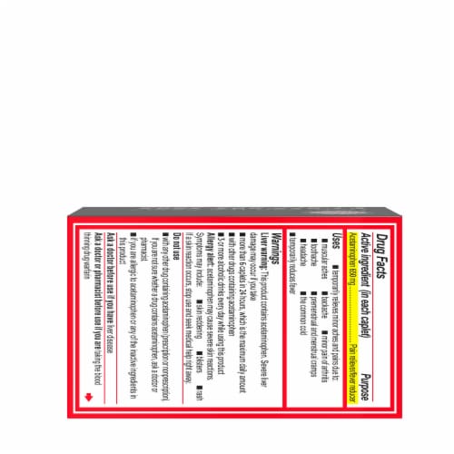 Tylenol Muscle Aches & Pain Tablets Perspective: bottom