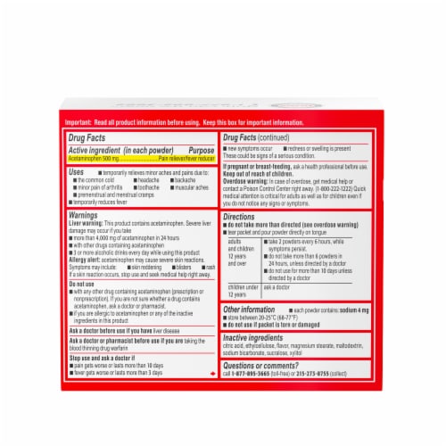 Tylenol Extra Strength Dissolve Packs With Acetaminophen, Berry Perspective: bottom