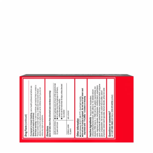 Tylenol Extra Strength 500 Mg Acetaminophen Rapid Release Gels Perspective: bottom