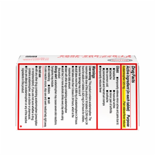 Tylenol Regular Strength Tablets With 325 Mg Acetaminophen Perspective: bottom