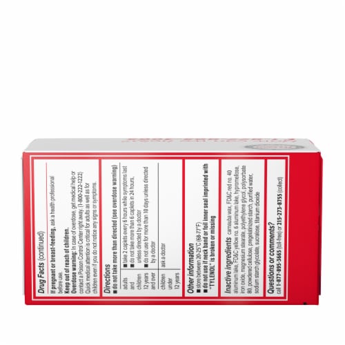 Tylenol Extra Strength Adult Coated Tablets Perspective: bottom