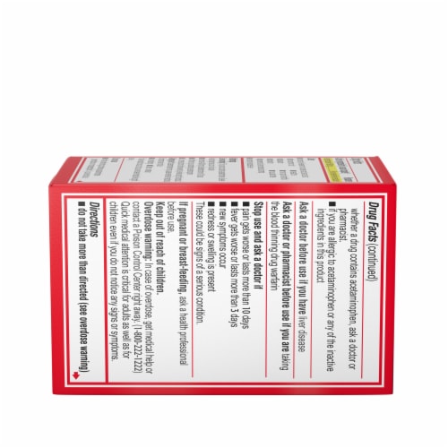 Tylenol Extra Strength Adult Coated Tablets Perspective: bottom