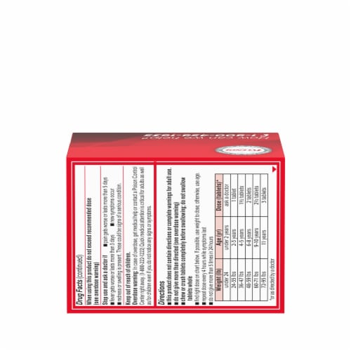 Children's Tylenol Chewables With 160 Mg Acetaminophen Grape Perspective: bottom