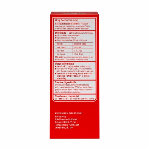 Children's Sudafed PE Nasal Decongestant, Berry Liquid, 4 Fl Oz Perspective: bottom