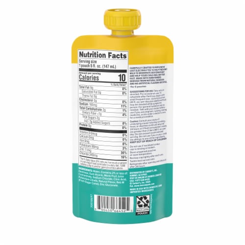 Zarbee's Triple Action Hydration Electrolyte Drink for Kids Dye-Free Lemon Lime Flavor Perspective: bottom