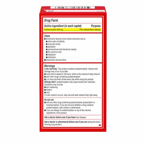 Tylenol 8 HR Arthritis Pain Extended Release Caplets Perspective: bottom