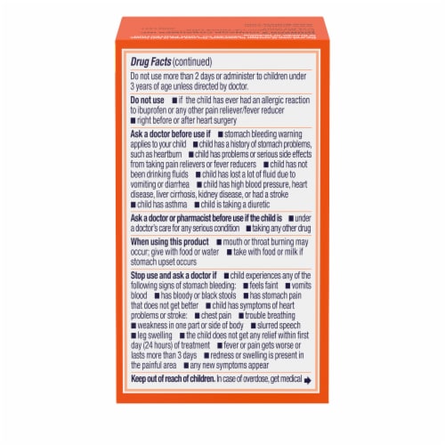 Children's Motrin Dye-Free IBuprofen Chewable Tablets, Grape Perspective: bottom