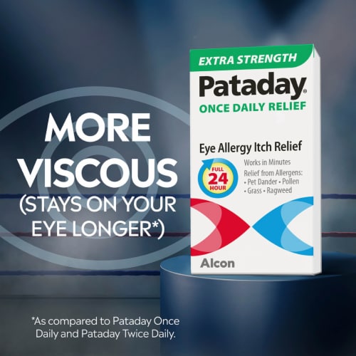 Pataday® Once Daily Extra Strength Allergy Itch Relief Eye Drops Perspective: bottom
